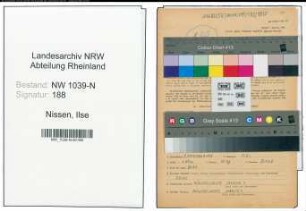 Entnazifizierung Ilse Nissen , geb. 08.11.1898 (Postassistentin)