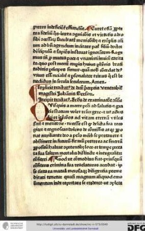 Incipit tractatus secundus de examinatione conscientie.