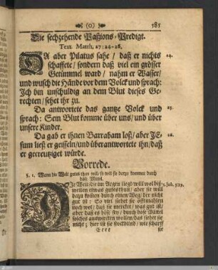 Die sechzehende Paßions-Predigt.