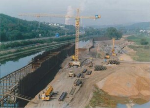 Baustelle Staustufe Saarbrücken
