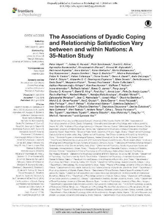 The Associations of Dyadic Coping and Relationship Satisfaction Vary between and within Nations: A 35-Nation Study