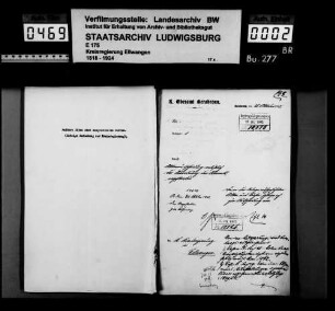 Aktenaussonderung beim Oberamt Gerabronn