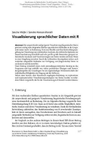 Visualisierung sprachlicher Daten mit R