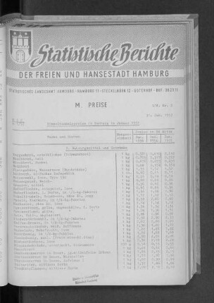 Einzelhandelspreise in Hamburg im Januar 1957 : Lfd. Nr. 2