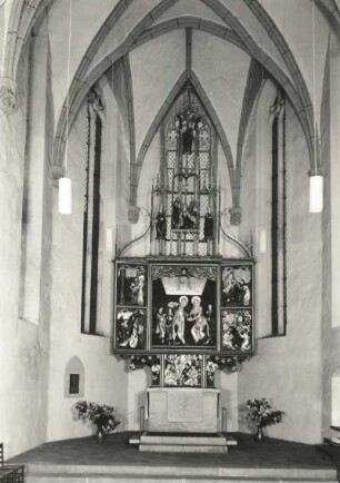 Borna. Stadtkirche St. Marien. Inneres nach Osten