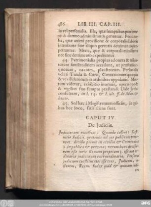 Caput IV. De Iudiciis.