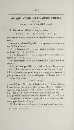Remarques diverses sur les nombres premiers.