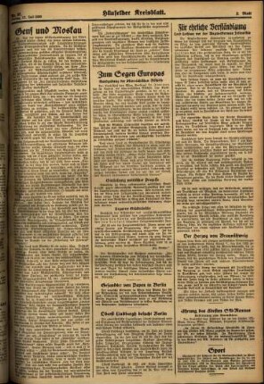 Zweite Ausgabe vom Freitag, den 17. Juli 1936.