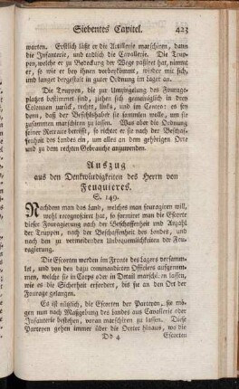 Auszug aus den Denkwürdigkeiten des Herrn von Feuquieres. S. 149
