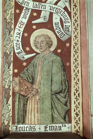 Credo-Apostel-Zyklus — Jesaja, ein Engel und Lukas — Der Evangelist Lukas