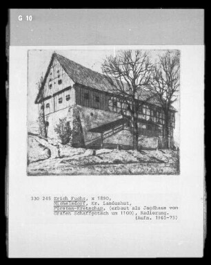 Fürsten-Kretscham (erbaut als Jagdhaus vom Grafen Schaffgotsch um 1100; Michelsdorf, Kreis Landeshut)