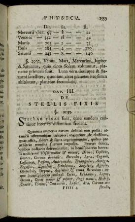 Cap. III. De Stellis Fixis