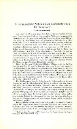 Der geologische Aufbau und die Landschaftsformen des Hohentwiels