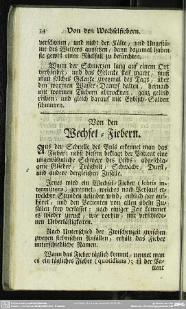 Von den Wechsel-Fiebern