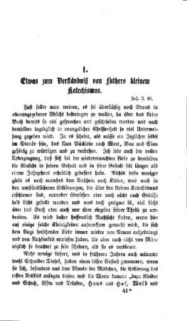 Etwas zum Verständniß von Luthers Kleinem Katechismus