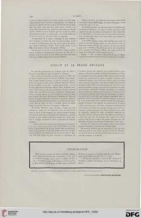 Corot et la presse anglaise
