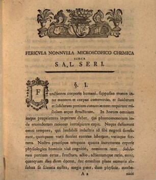 Pericvla nonnvlla microscopico chemica circa Sal Seri