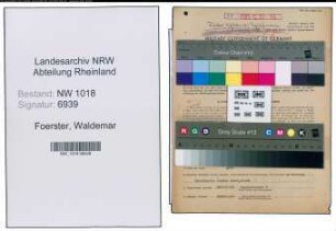 Entnazifizierung Waldemar Foerster , geb. 13.09.1897 (Kaufmann)