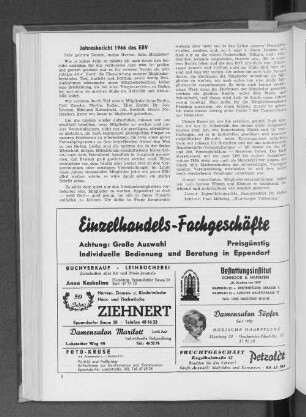 Jahresbericht 1966 des EBV
