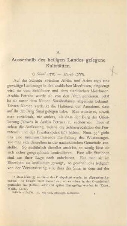 A. Ausserhalb des heiligen Landes gelegene Kultstätten
