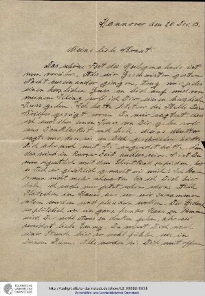 Brief vom 25.12.1903