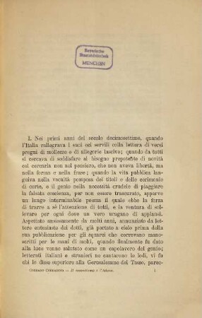 Il secentismo e l'Adone del Cavalier Marino