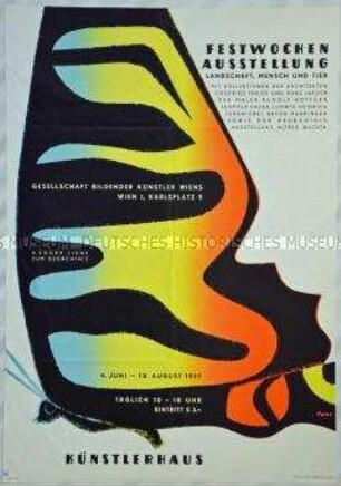 Plakat zu einer Ausstellung im Künstlerhaus in Wien