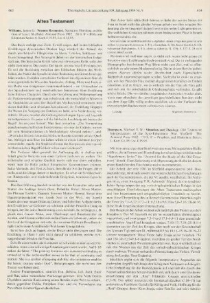 663-664 [Rezension] Williams, James G., Women recounted