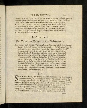 239-278, Cap. VI. De Cantico Canticorum Salomonis.
