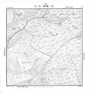 Kartenblatt NO XLVIII 22 Stand 1832