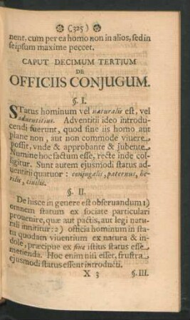 Caput Decimum Tertium. De Officiis Coniugum.