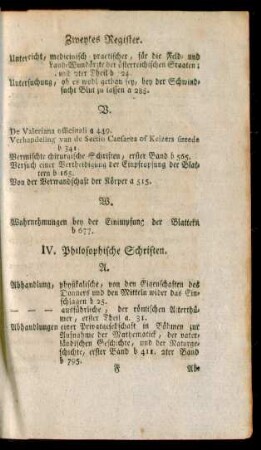 IV. Philosophische Schriften