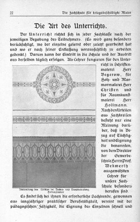 Die Art des Unterrichts.