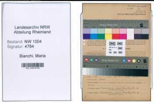 Entnazifizierung Maria Bianchi , geb. 01.02.1898 (Kauffrau)