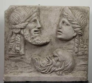Doppelseitiges Maskenrelief