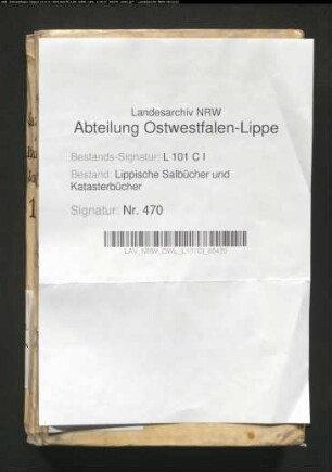 Salbuch des Amtes Barntrup von 1782