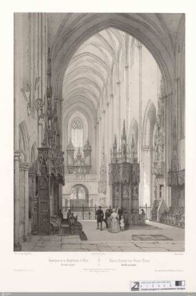 Intérieur de la Cathédrale d'Ulm : Vue prise du choeur