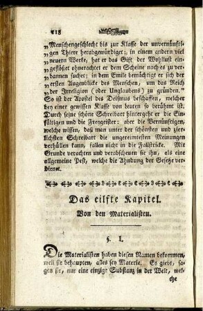 Das eilfte Kapitel. Von den Materialisten