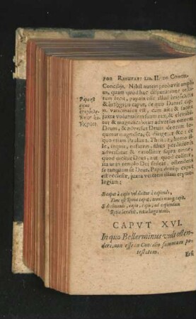 Caput XVI. In quo Bellarminus vult ostendere, non esse in Concilio summam potestatem.
