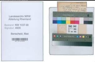 Entnazifizierung Max Benscheid , geb. 26.11.1897 (Bankbeamter)