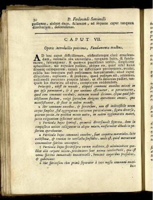 Caput VII. Operis introductio proxima, Fundamenta tradens.