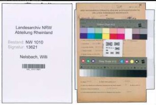 Entnazifizierung Willi Nelsbach , geb. 14.03.1901 (Geschaeftsfuehrer)