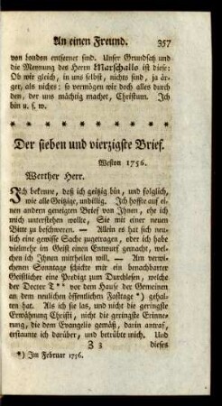 Der sieben und vierzigste Brief
