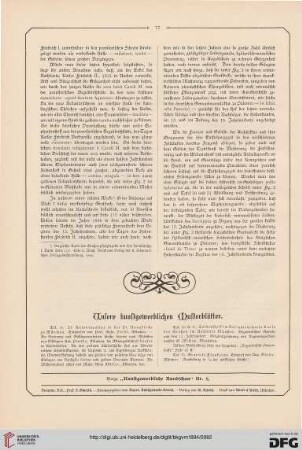 Unsere kunstgeschichtlichen Musterblätter