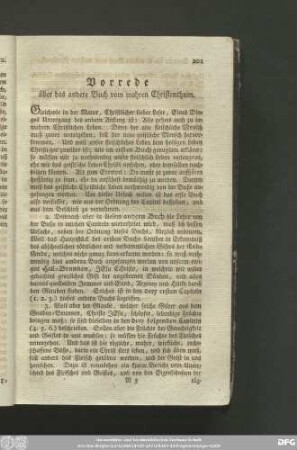 Vorrede über das ander Buch vom wahren Christenthum.