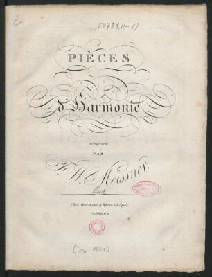 [Liv. 1]: Pièces d'Harmonie