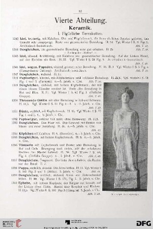 Vierte Abteilung. Keramik (Nr. 1343-1868)
