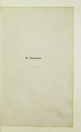 III. Kamerun