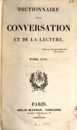 Dictionnaire de la conversation et de la lecture. 17, [Con - Cou]