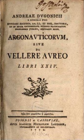 Argonautici sive de Vellere Aureo : libri XXIV.
